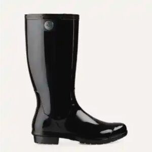 ▶️ UGG ◀️ Black Shaye Rain Boots Womens 7 - flaw